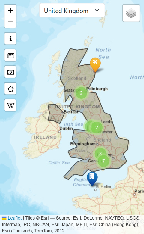 Gazetteer project screenshot